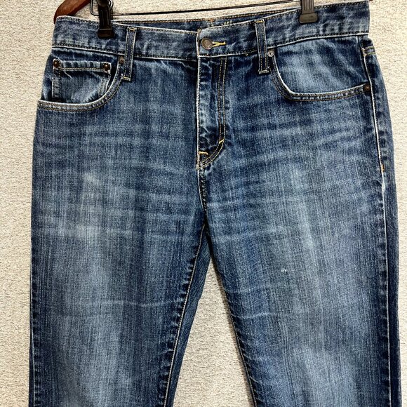 Old Navy Mens Jeans Size 33x30.5* Blue Denim Straight Mid Rise Medium Wash - Picture 4 of 14